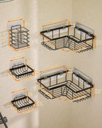 Étagère de Rangement Murale Sans Perçage pour Salle de Bain – Lot de 5 Pièces