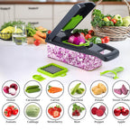 Coupe-Légumes Multifonction 12 Lames – Trancheur & Hachoir de Cuisine