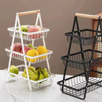 Panier à Fruits Niveaux Pliable – Organisateur de Cuisine Élégant