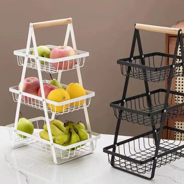 Panier à Fruits Niveaux Pliable – Organisateur de Cuisine Élégant