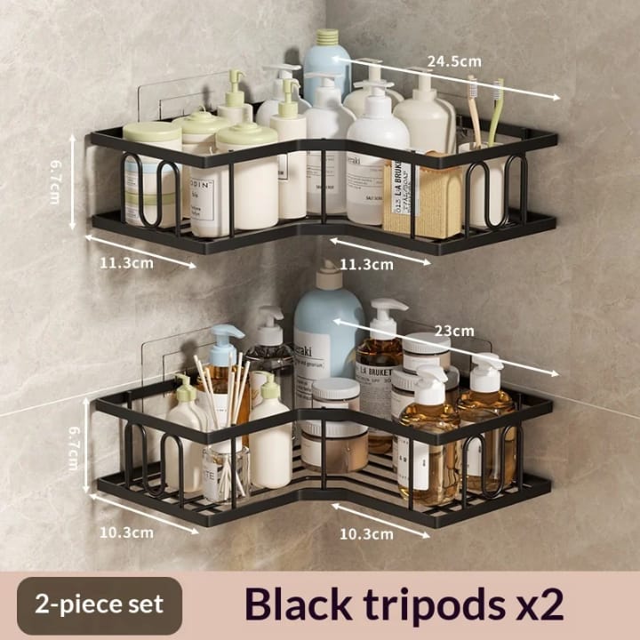 Étagère de Rangement Murale Sans Perçage pour Salle de Bain – Lot de 5 Pièces