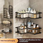 Étagère de Rangement Murale Sans Perçage pour Salle de Bain – Lot de 5 Pièces
