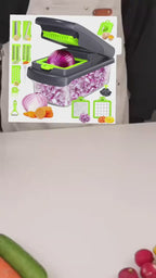 Coupe-Légumes Multifonction 12 Lames – Trancheur & Hachoir de Cuisine